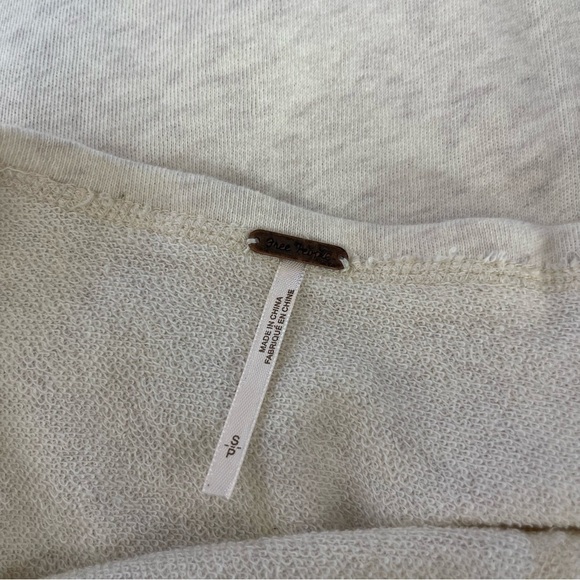 Free People Beautiful Sinner Pullover Side Knit Sweater Top In Beige Tan Size S - Picture 8 of 8